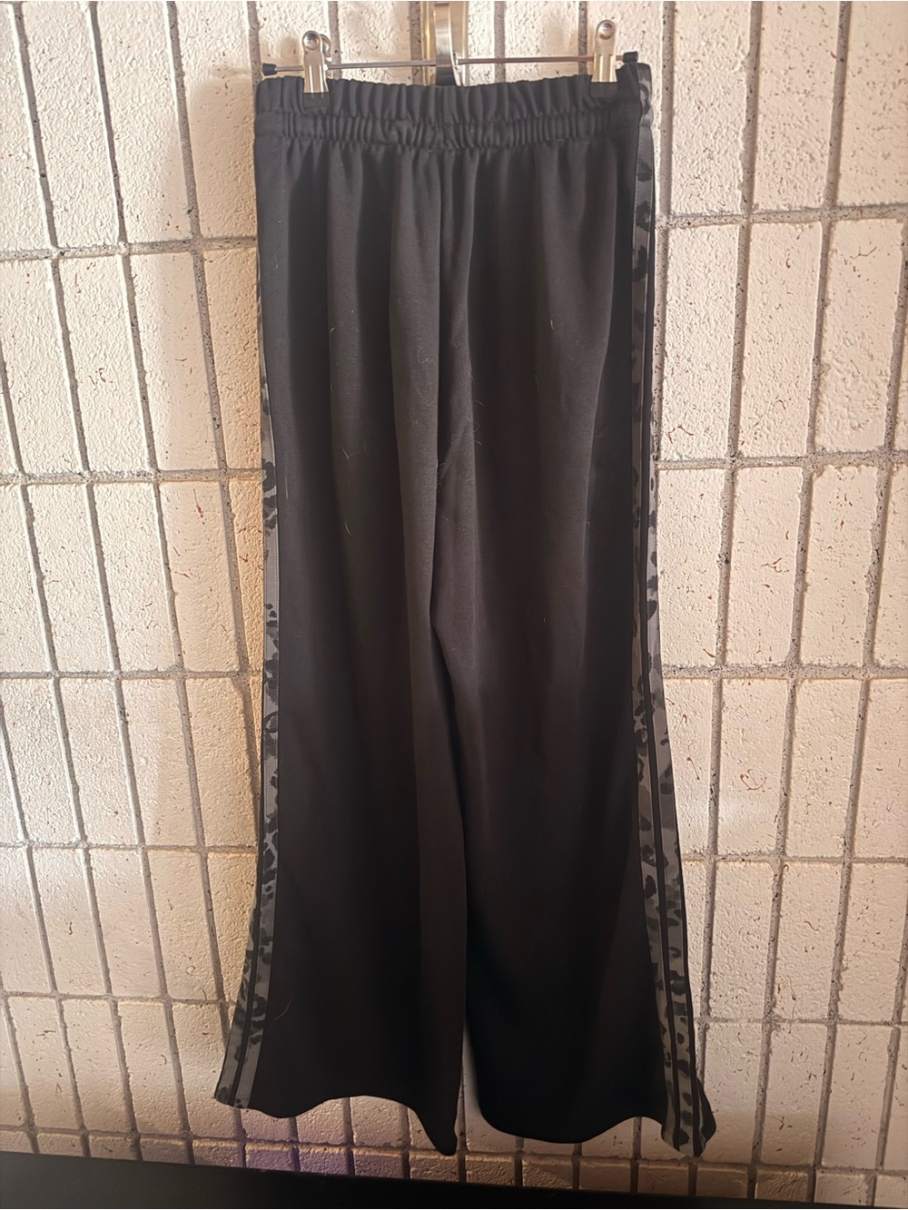 adidas Black Athletic Track Pants with Logo Tag